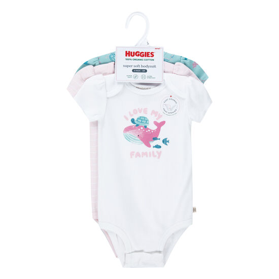 Pack de 3 Bodies Niña Blanco 9m